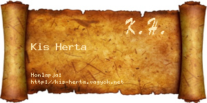 Kis Herta névjegykártya